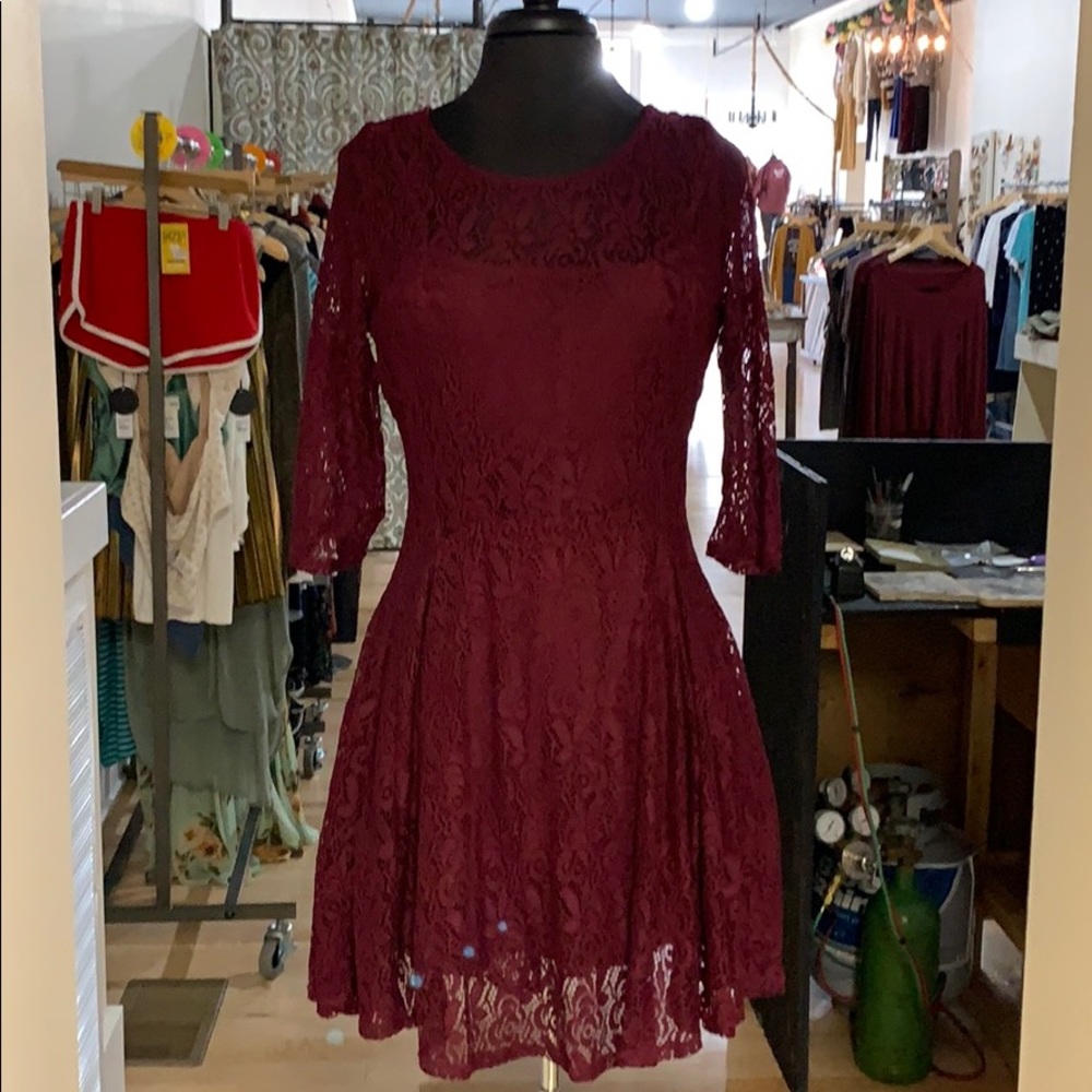 Maroon Fishbowl dress